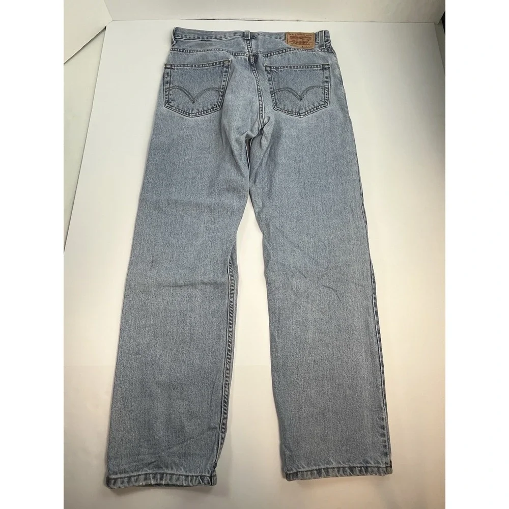 Levis 505 Jeans Mens 32x30 Blue Regular Fit Straight Y2K Vintage Light Wash